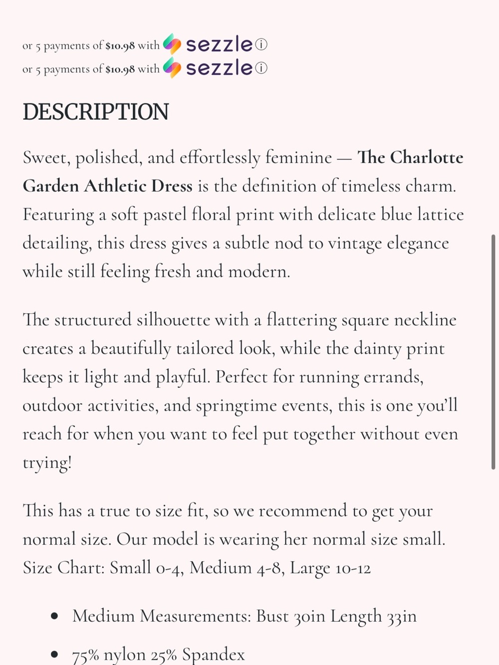 White Midi Dress with Pink Floral Print - Picture 6 of 7